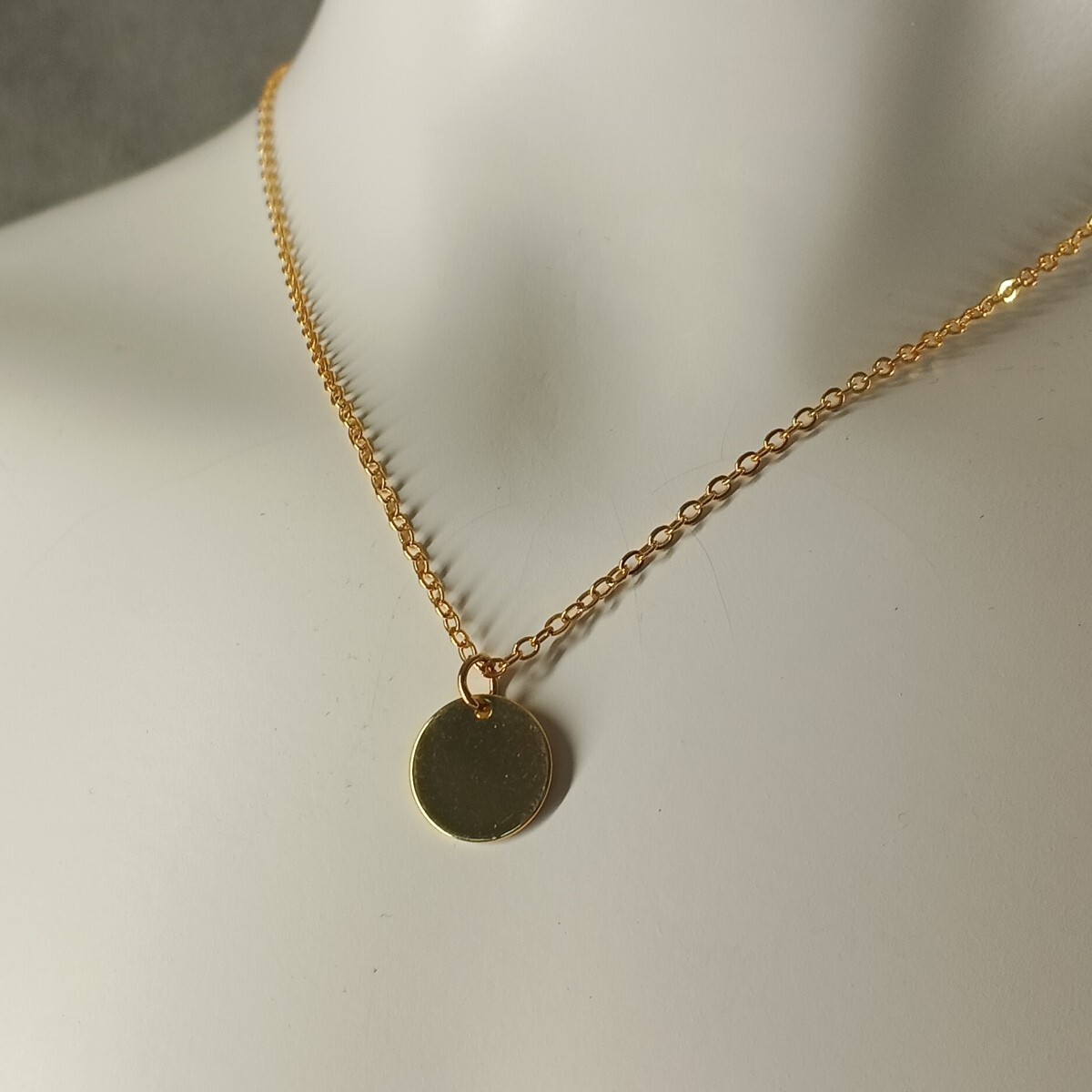 Women’s Minimalist Pendant Necklace One Size Brass Plated Gold