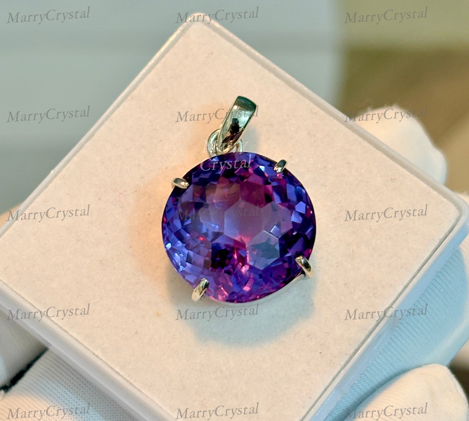 30 Ct Alexandrite 7 Color Changing GS Silver Football Cut Loose Gemstone