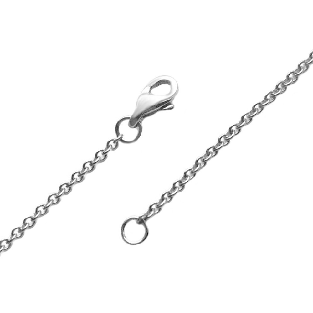 24 Inch Thin Stainless Steel Silver Necklace Chain Oval Link 1.6mm Wide Womens