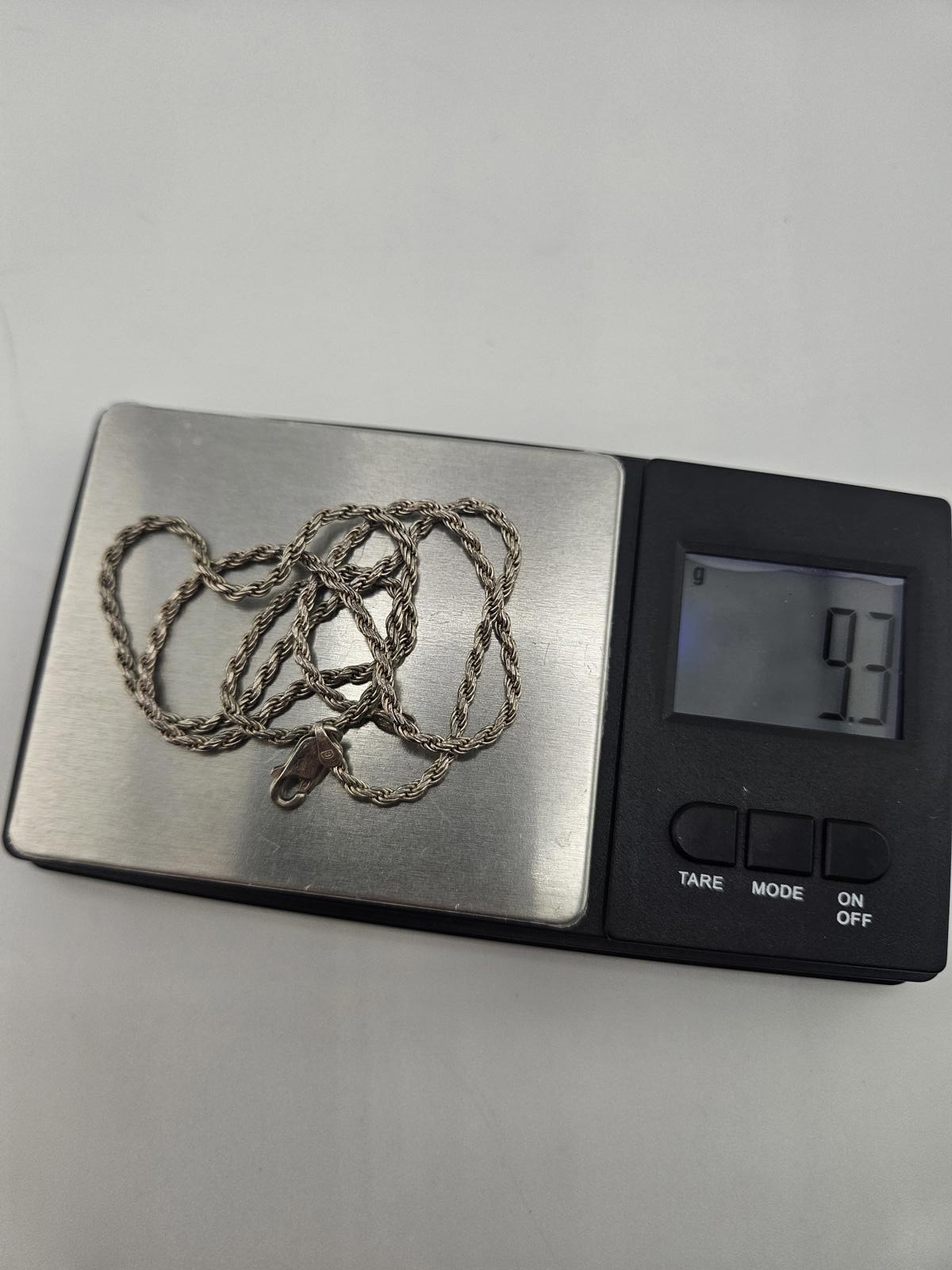 20in Sterling Silver 2.2mm Rope Necklace Chain
