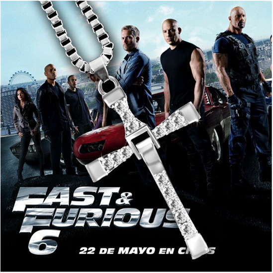 Fast and Furious Movie Dominic Toretto’s Cross CZ Necklace (Pendant + Chain)