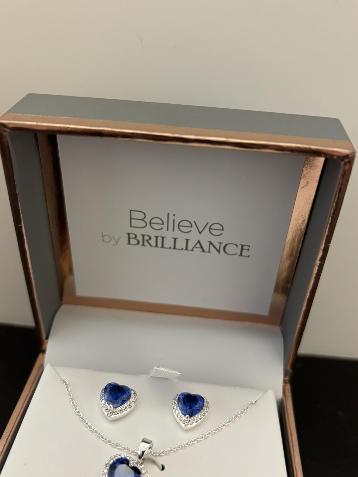 Brilliance Fine Jewelry Cubic Zirconia and Silver Plated – Necklace & Earrings