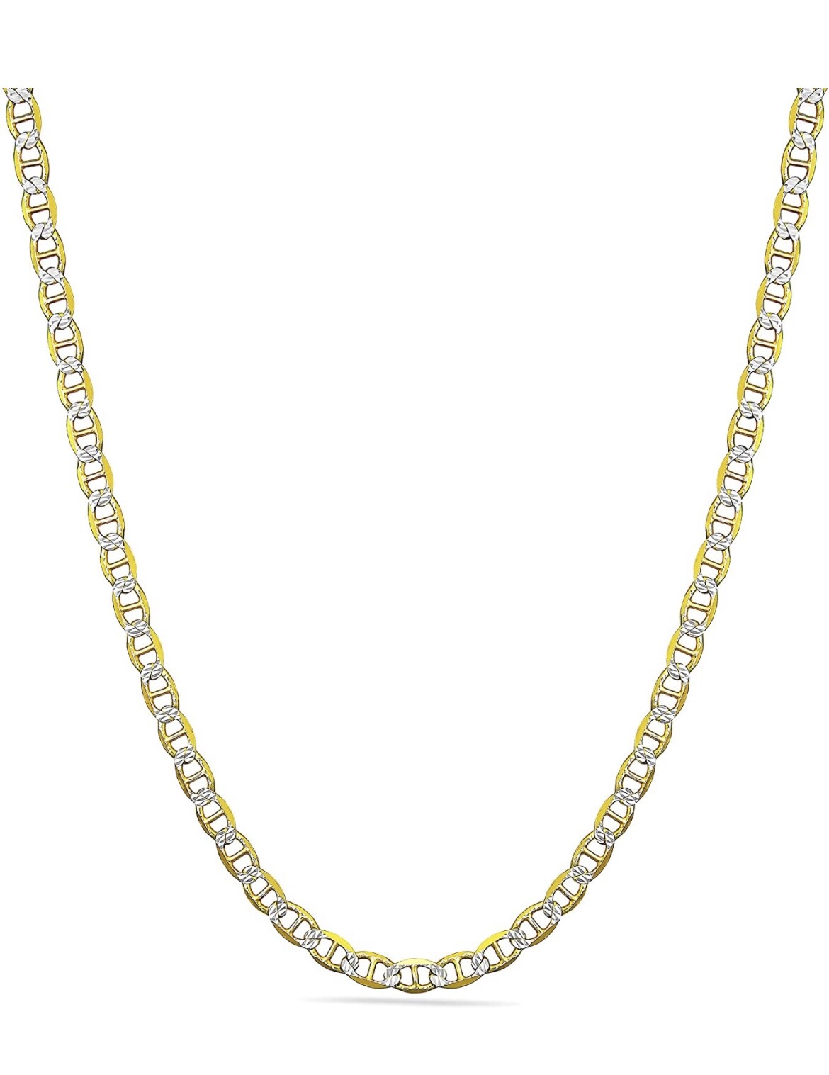14k Gold Plated Sterling Silver Marina Mariner Link Italian Chain Necklace