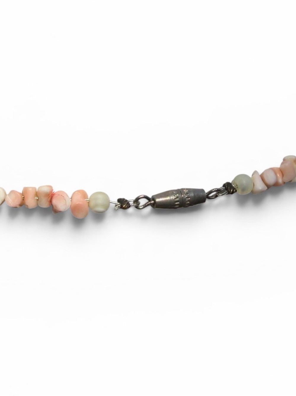 1940s To 1960s Vintage Antique Delicate Pink Coral Branch Necklace 16” Angel