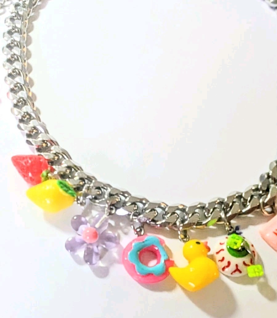 POP CULTURE Stainless Steel Chain Nostalgia Charm Necklace 17-20″