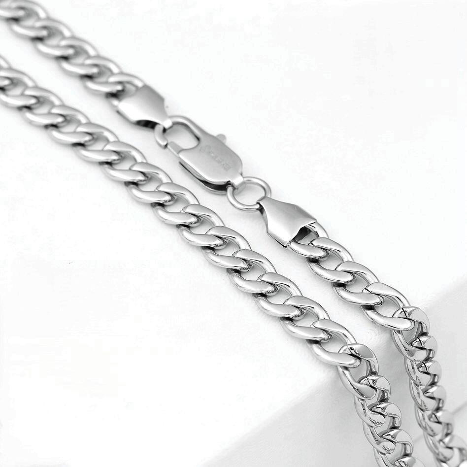 DG Men’s 20″ Cuban Curb Chain,ANGEL Pendant Stainless Steel High Polish +Box
