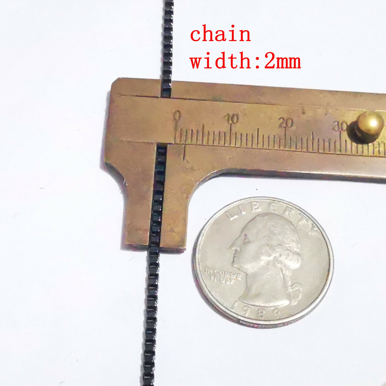 In bulk Venetian/Box chain 2.0mm/2.4mm stainless steel black box chain 3m 5m 10m