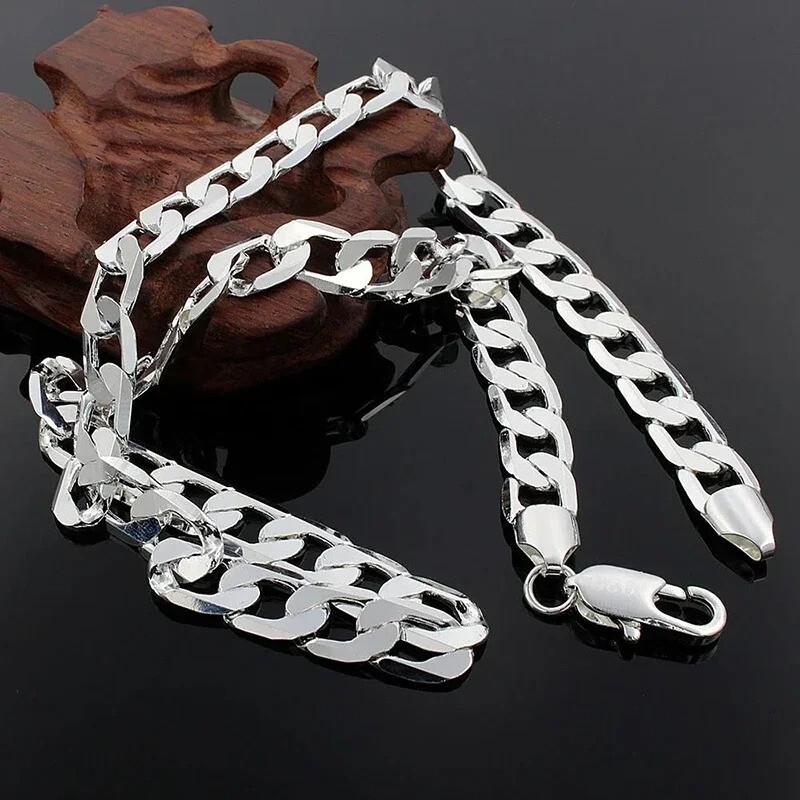 Cadena De Plata 925 Para Hombre Tu Puedes Lucir Elegante Y Atractivo 40% OFF💲