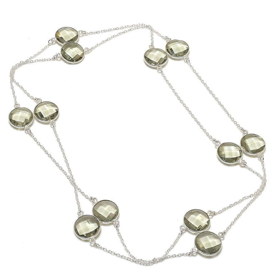 Alexandrite Gemstone Handmade Fashion Ethnic Chain Jewelry Necklace 36″ SR 4206