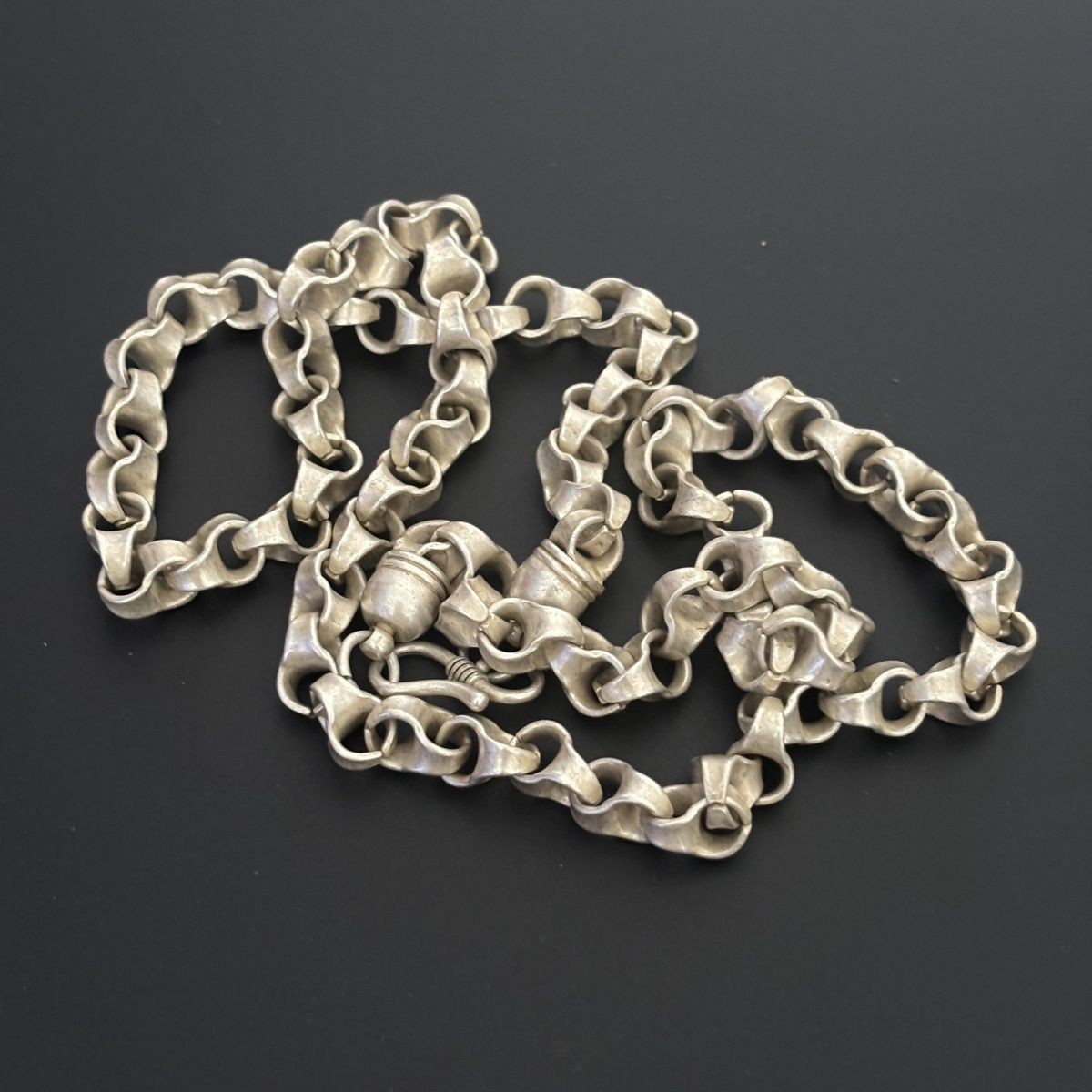 Tibetan Silver Necklace Nepalese Craft Chain Tibetan Silver Necklace 60CM