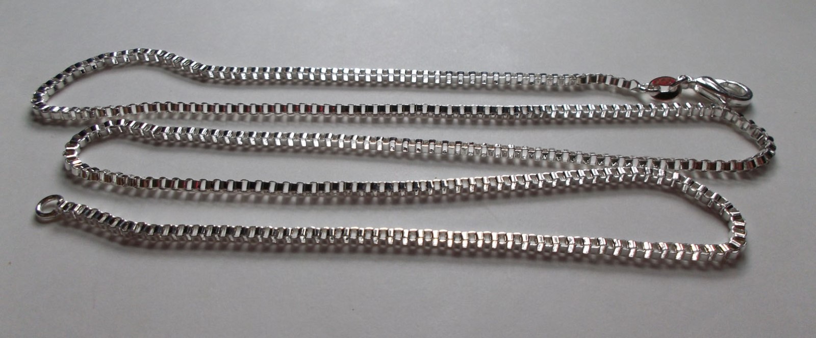 Sterling Silver Plated Box Chain 1-2 MM 16-30 Inches Necklace men women unisex