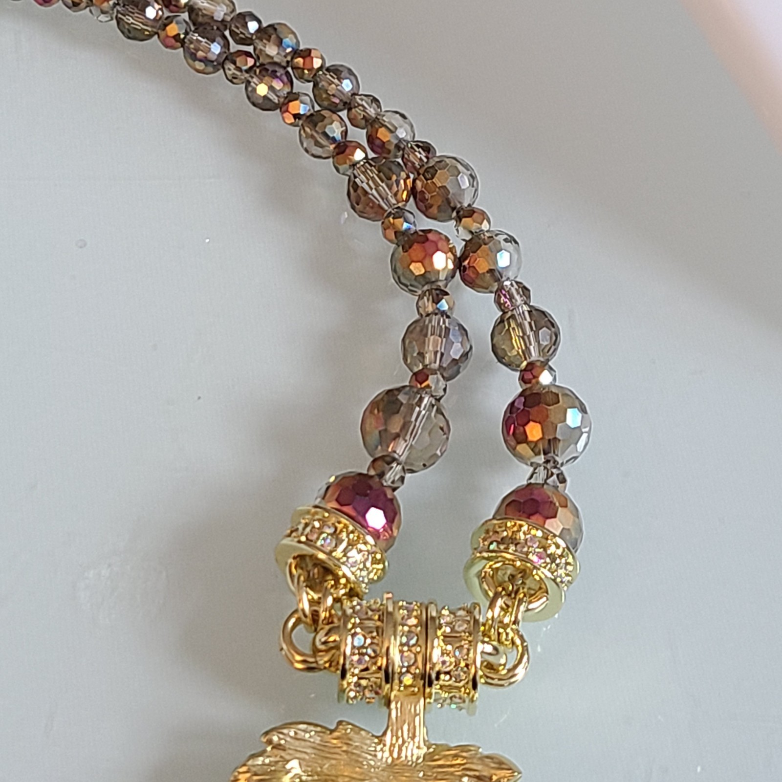 Belle Of The Ball Beaded Mystic Goddess Moon Shadow Strawberry Mag Necklace GT