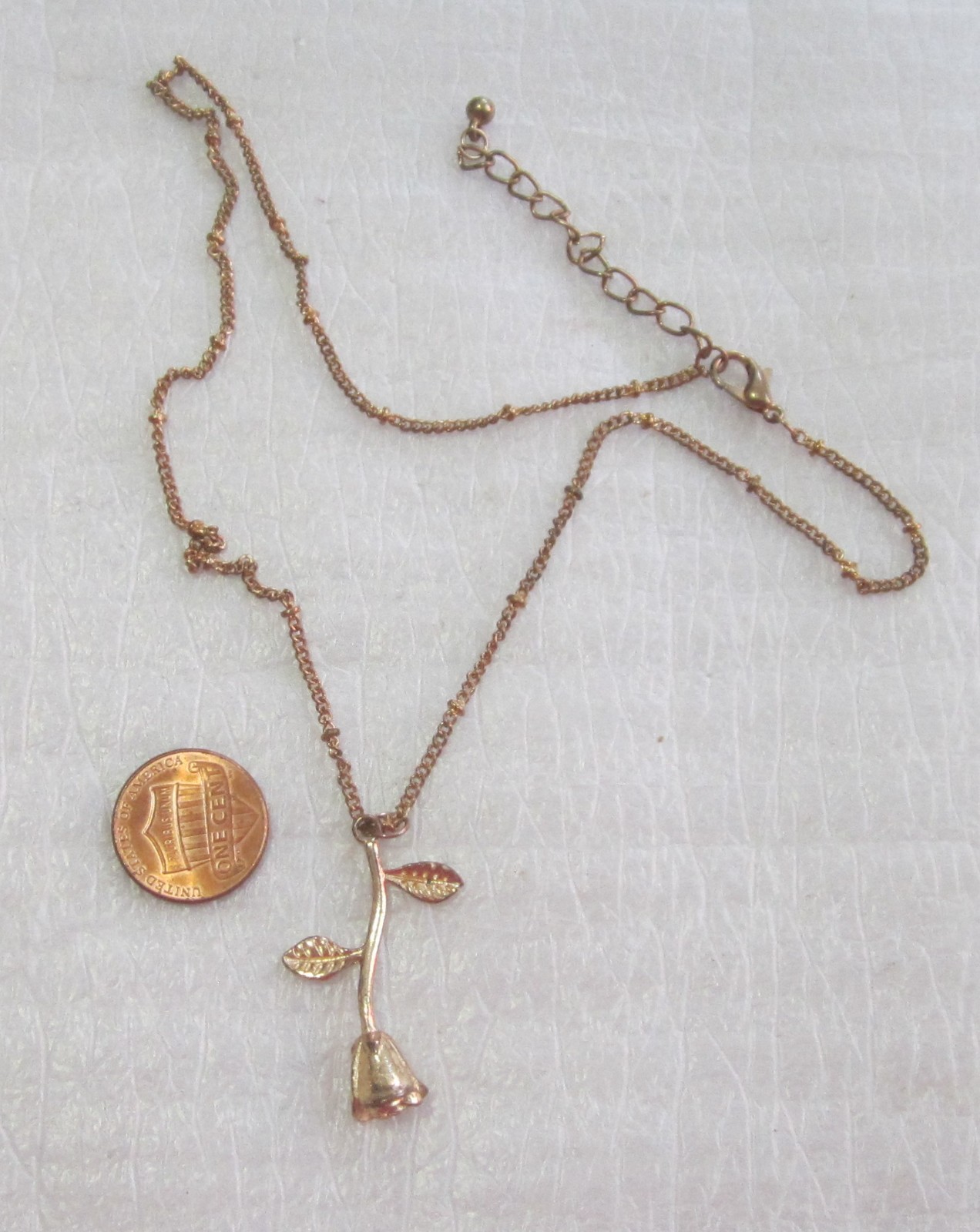 Long Stem Gold Tone Rose Pendant #jewelry #fashion #rose #necklace
