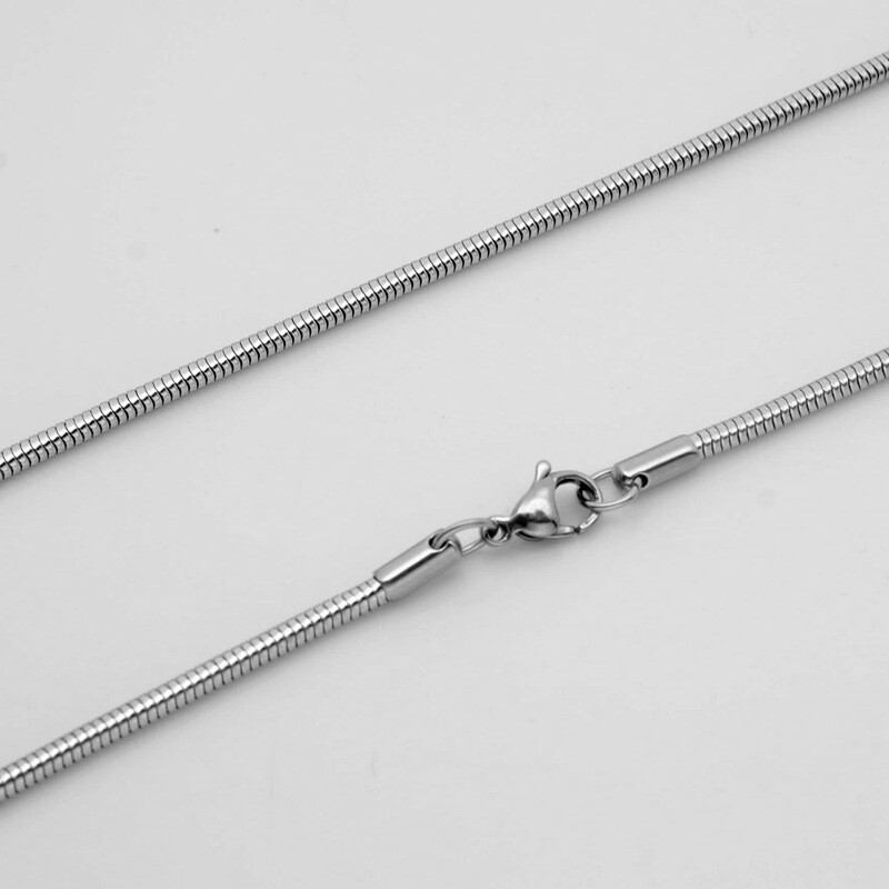 925 Sterling Silver Tarnish-Free Italian Snake Chain Necklace 1MM Jewelry 16-24″