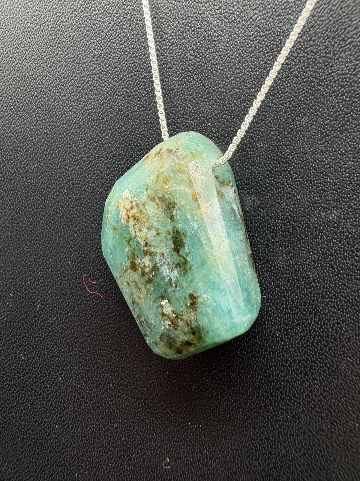 Natural Grandidierite Pendant 38.94 CTS | 25x19MM Drill Through Gemstone