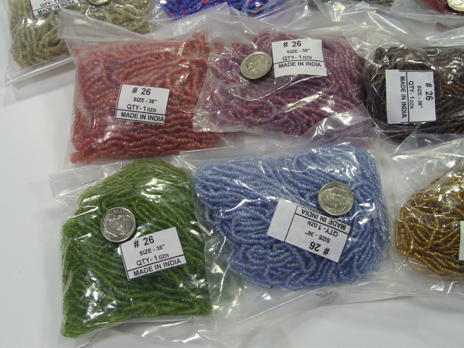 100 Strands 36″ Glass Seed Bead Necklaces Wholesale Bulk Lot Clearance (NP-43E)