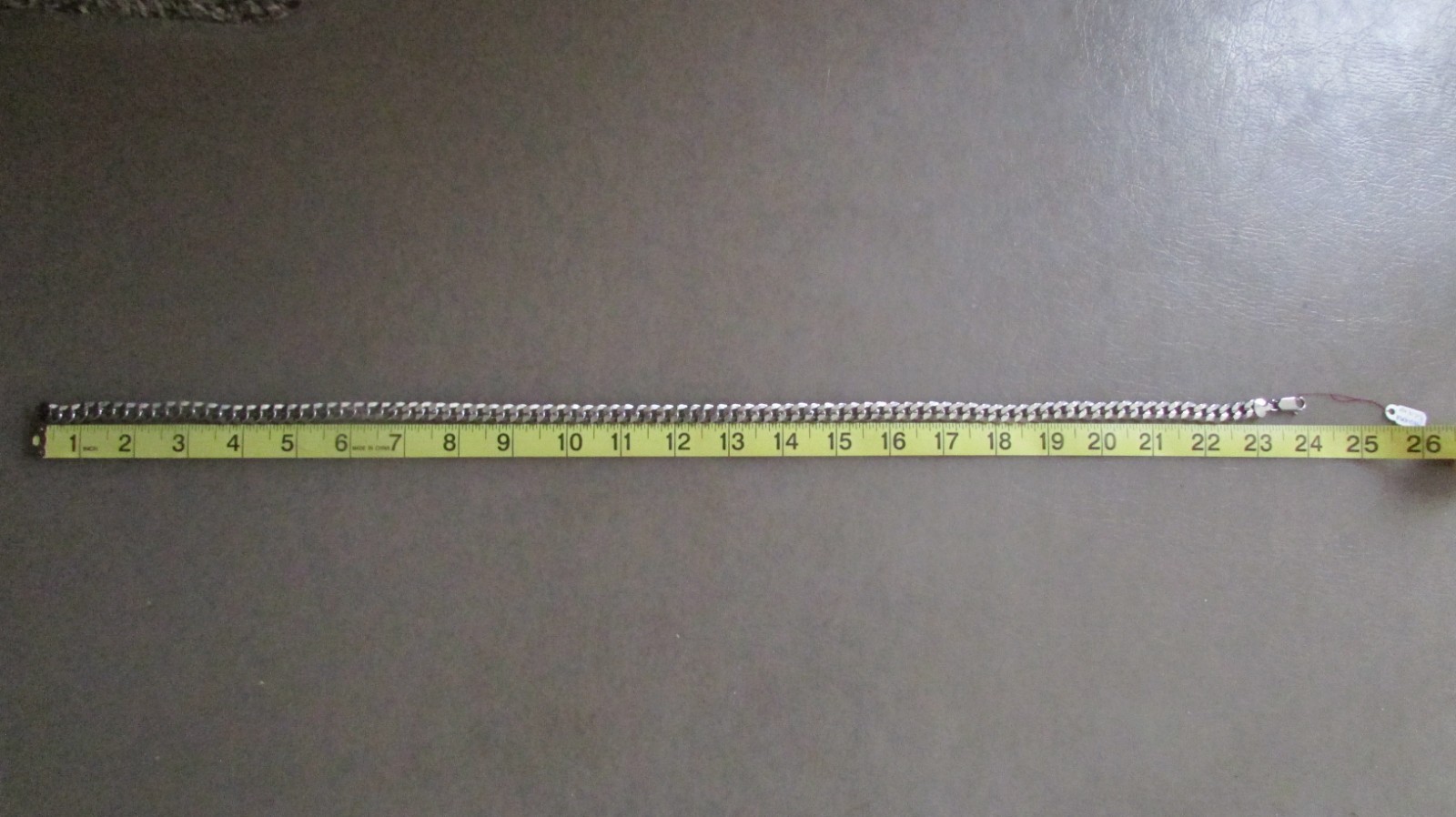 NEW SILVER CURB LINK NECKLACE 24″L PURCHASED IN ROSARITO & NEVER WORN 80g MARKED