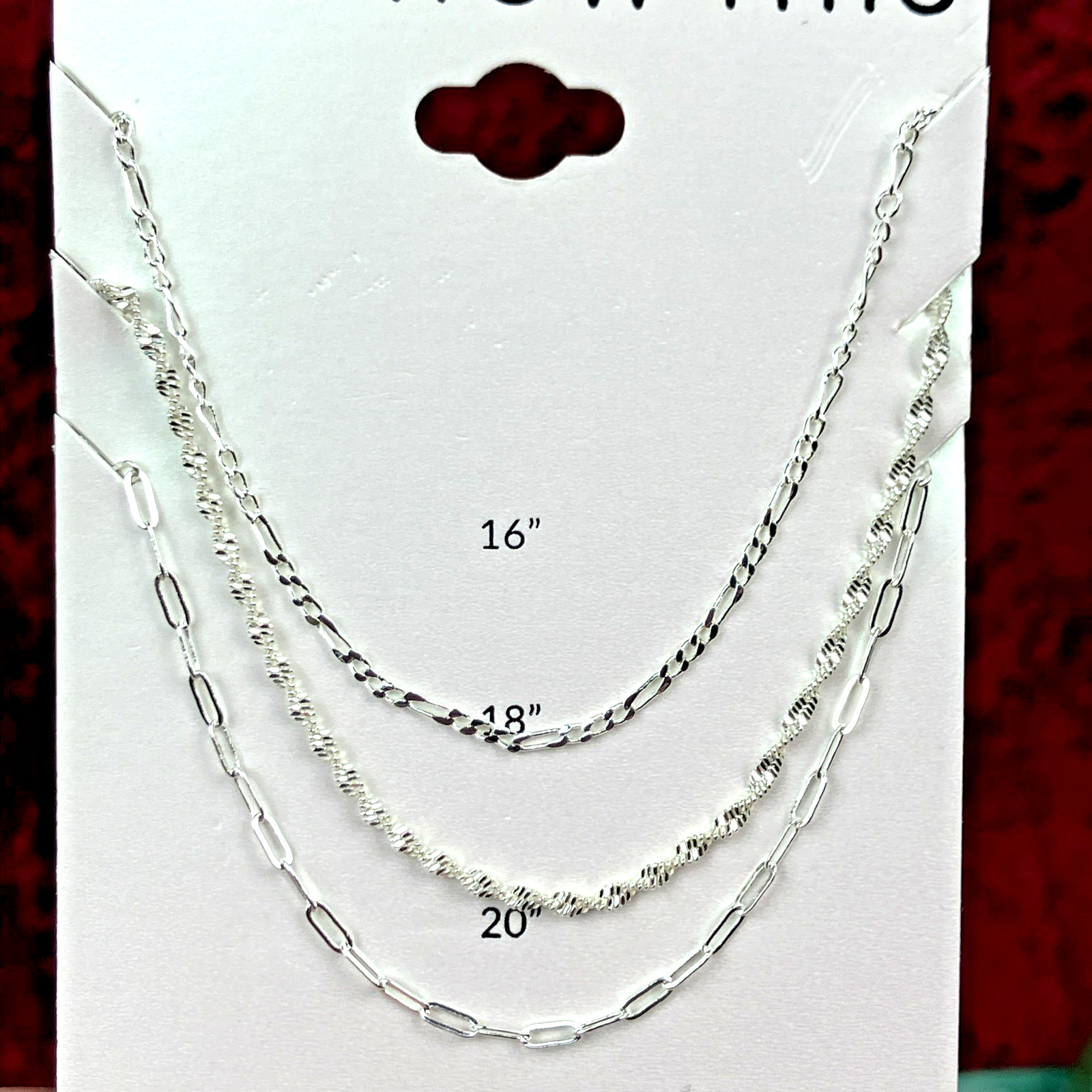 And Now This Silver Plated Layering Necklaces 3 Pcs-16, 18 ,20 In. NWT $50