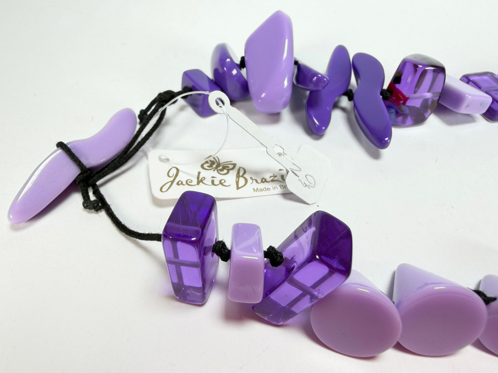 Jackie Brazil “Fusion” Purple Mix Long 110cm Bead Necklace ( N0040 )