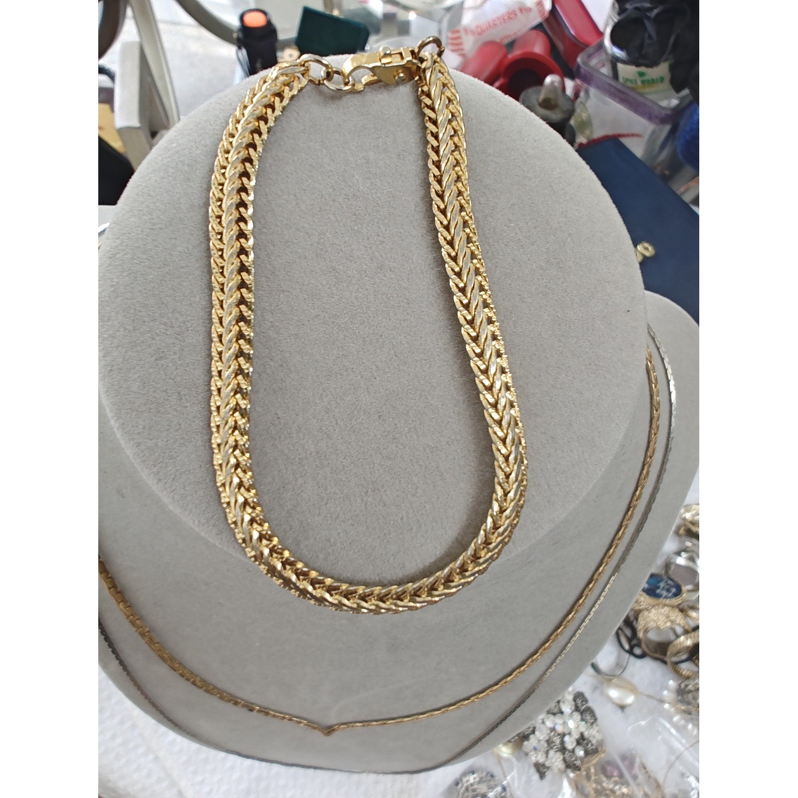 Necklace Lot Gold and Silver with bracelet 3pc