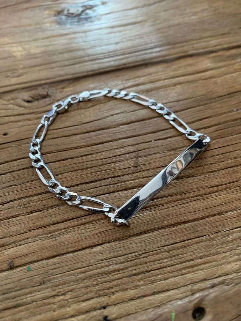 Vintage Sterling Silver 925 ID Link Bracelet