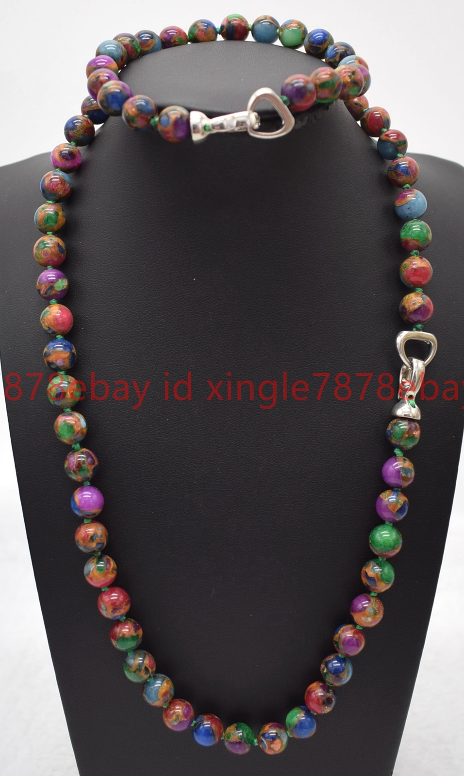 Natural 6/8/10mm Multicolor Pyrite Round Gems Beaded Necklace Bracelet 18/7.5in