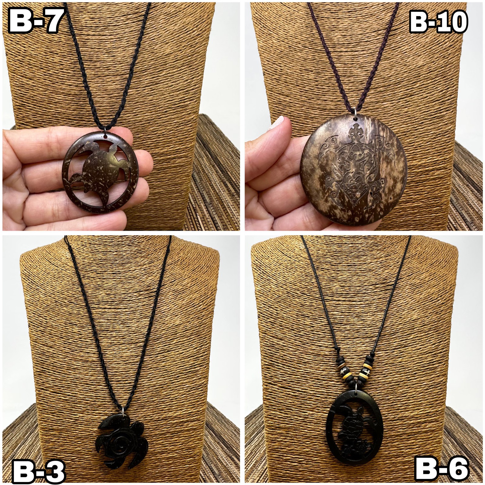 Sea Turtle Pendant Necklace Adjustable Cord Unisex Multiple Styles 17-28 Inch