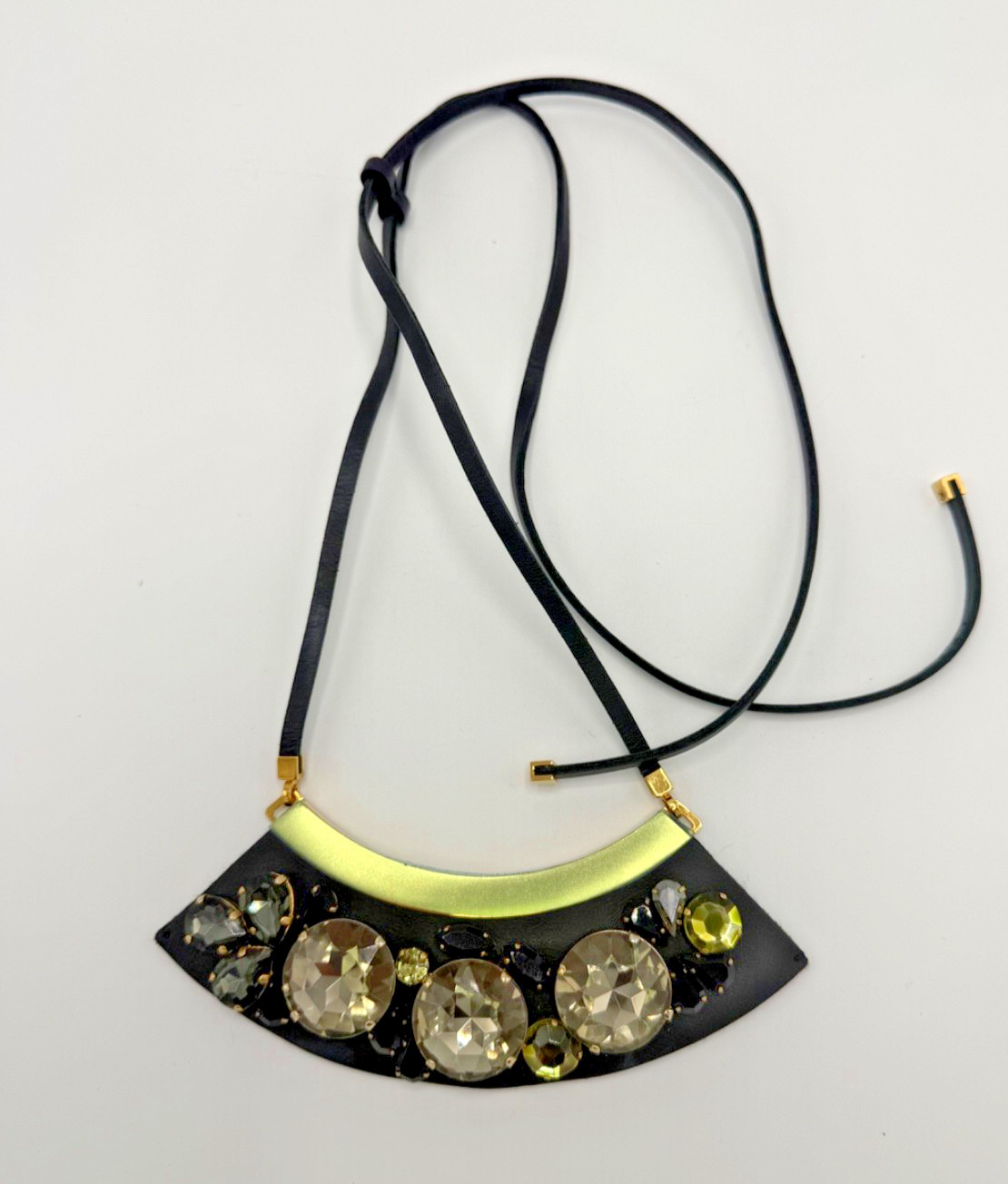MARNI Strass Necklace with Black & Grey Crystals , COSUELO CASTIGLIONI Era VTG