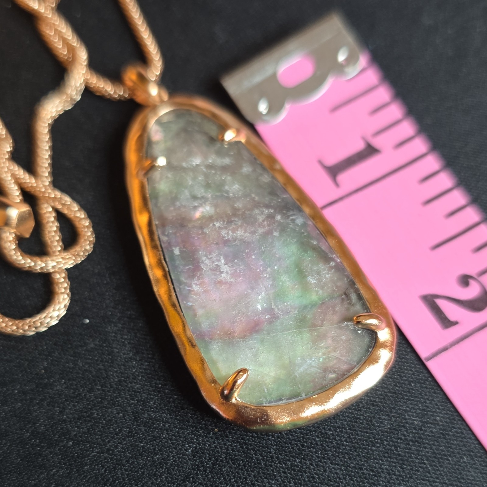 Kendra Scott Gold Tone Adjustable Asymmetrical Charm Pendant Necklace Signed