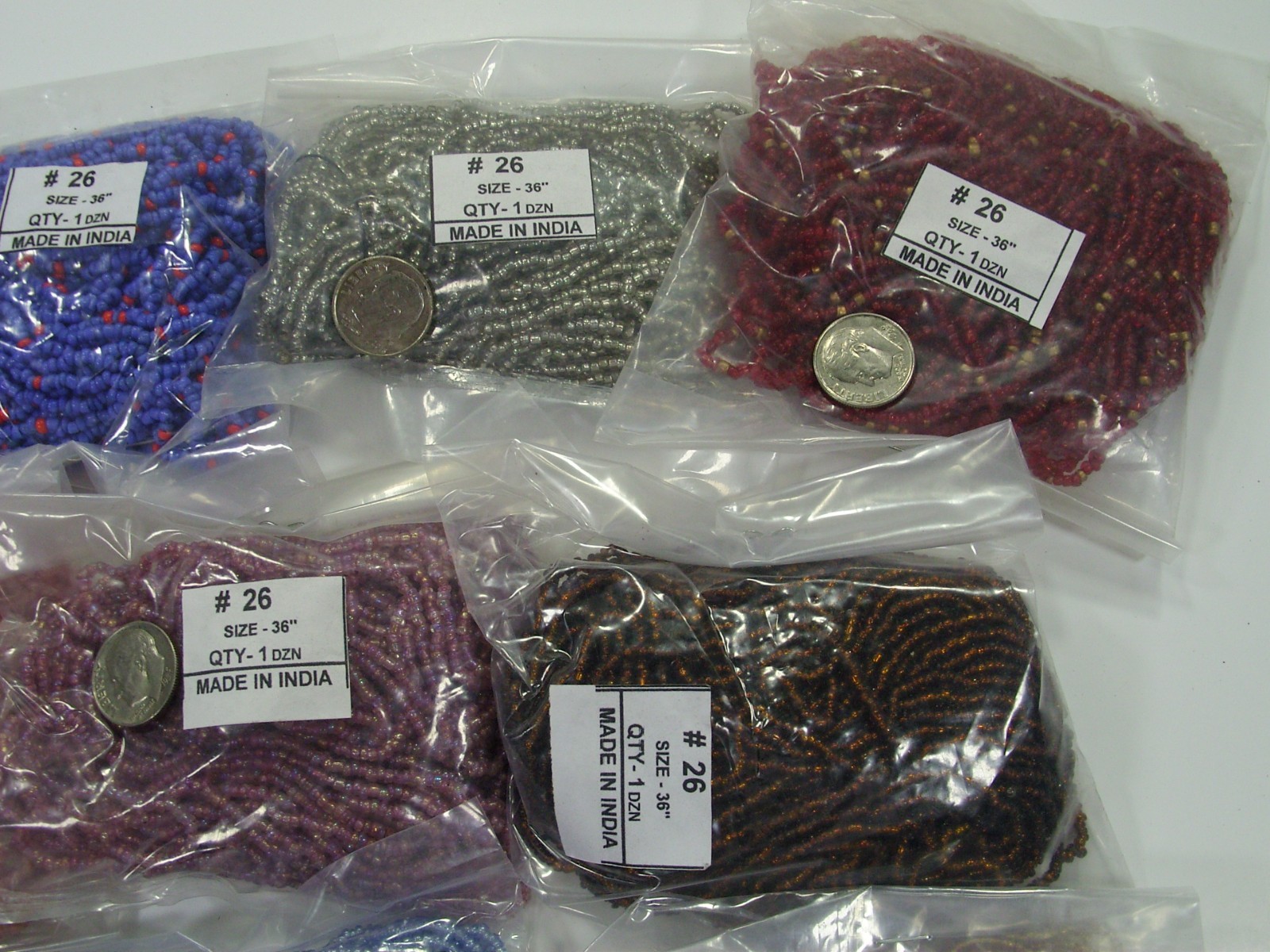 100 Strands 36″ Glass Seed Bead Necklaces Wholesale Bulk Lot Clearance (NP-43E)
