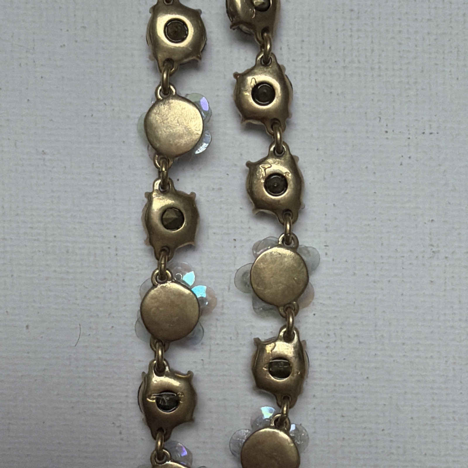 Ann Taylor Clear Colorless”Stones” And Gold Tone Statement Necklace*