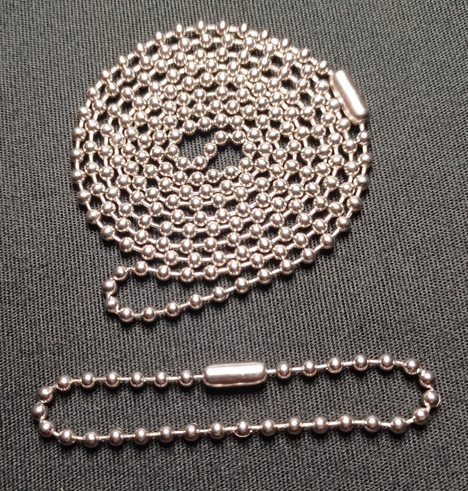Stainless Steel 2.4mm Ball Bead Military Dog Tag Chain or Chain Set FreeShip