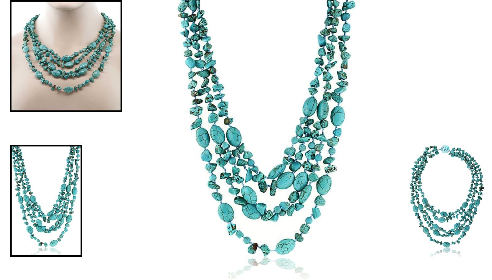 Chic 20” Simulated Turquoise Necklace with Toggle Closure – Ideal for Occasions
