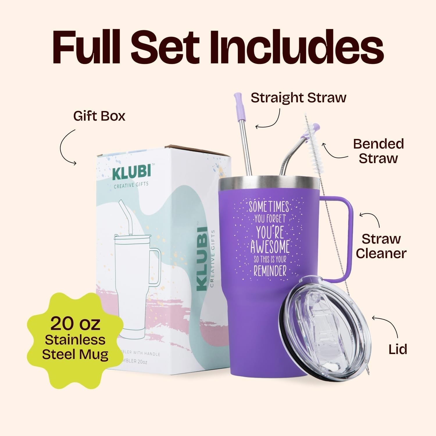 Durable 20oz Vacuum Tumbler – The Perfect Gift for Birthdays & Anniversaries