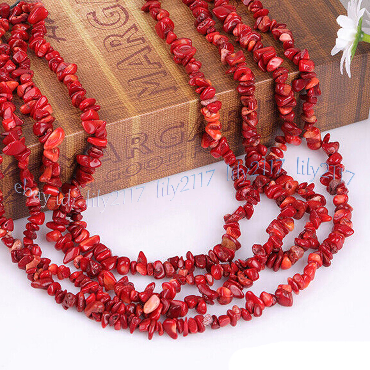 4Row Natural Gemstone Chip Cluster Statement Beads Multi-Strand Necklace 17-20”