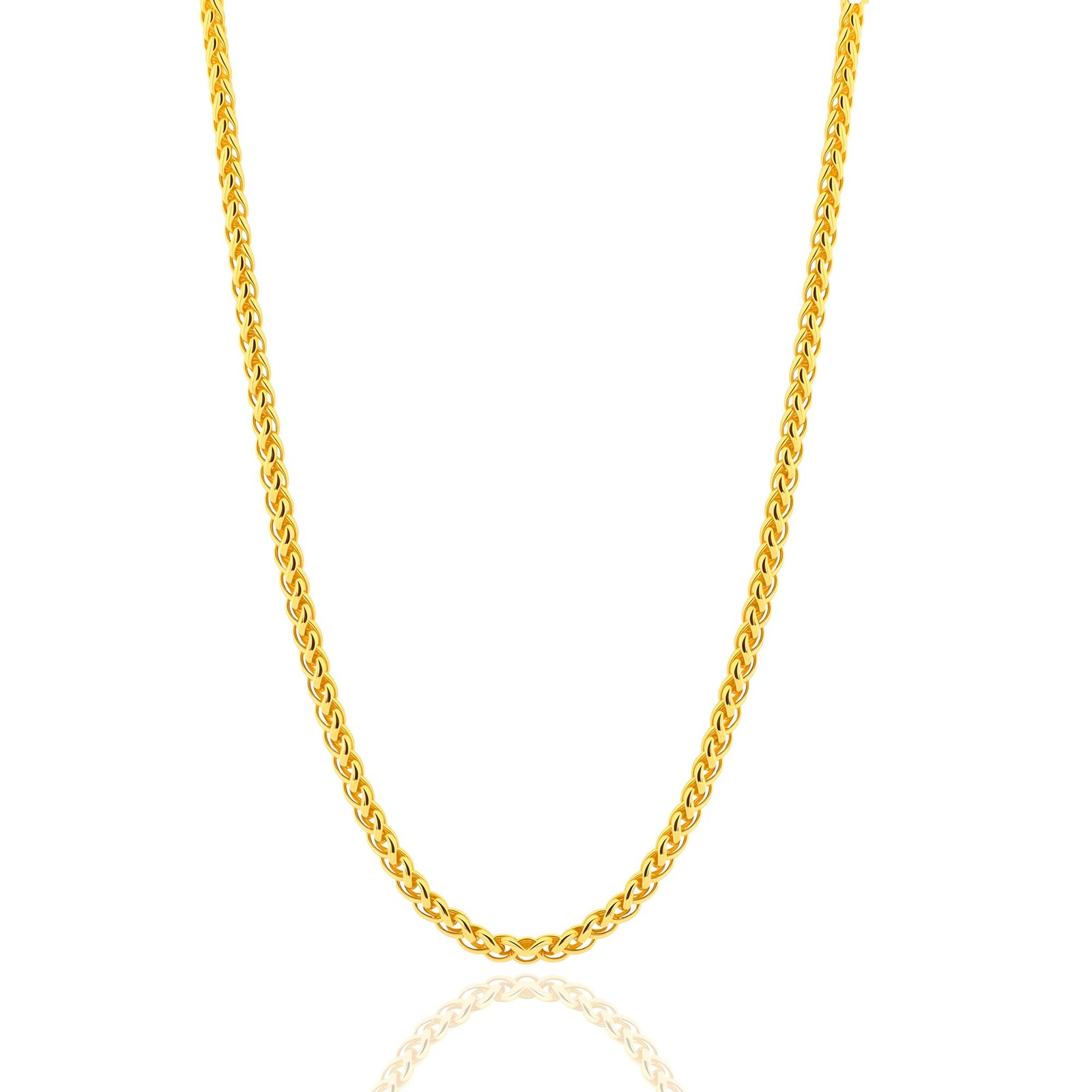 2.5mm/3mm/4mm Silver Stainless Steel Wheat Chain Necklace Jewelry for Men Wom…