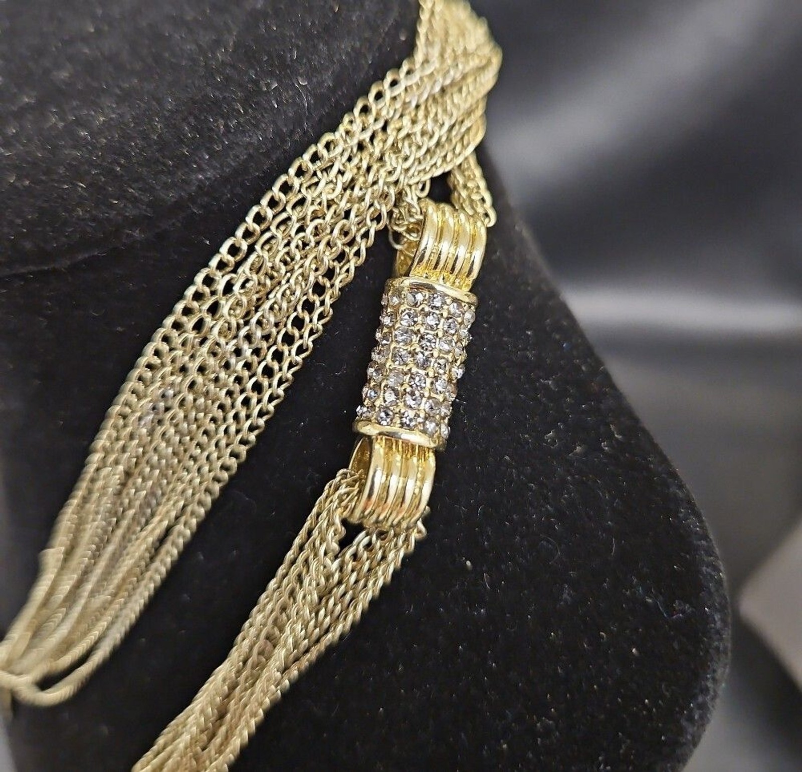 Nicole Miller Gold-Tone Layered Chain Necklace with Pave Accents