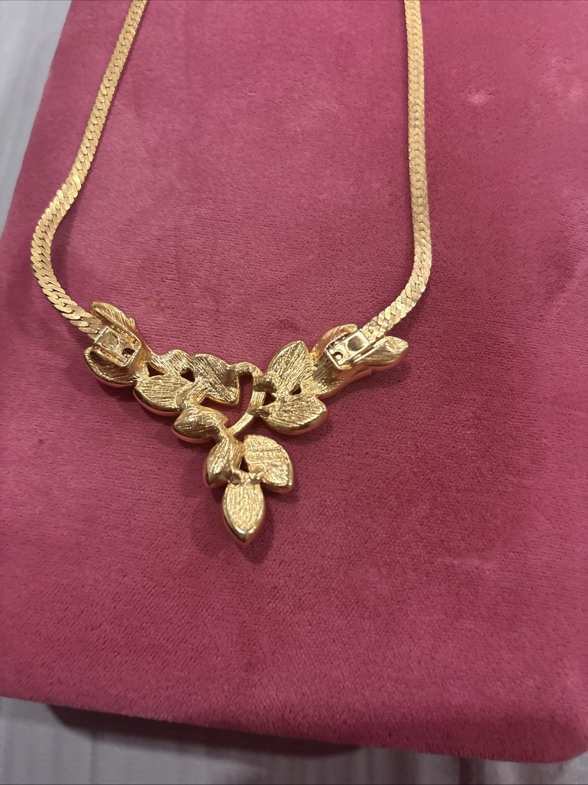 V Elegant Multi Color Stone Pendant With Gold Tone 16 Inch Chain Necklace, Fas J