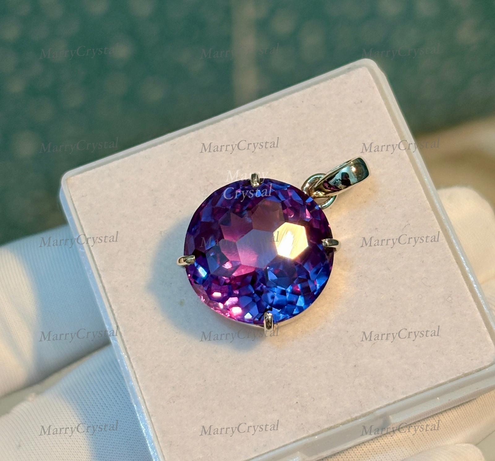 30 Ct Alexandrite 7 Color Changing GS Silver Football Cut Loose Gemstone