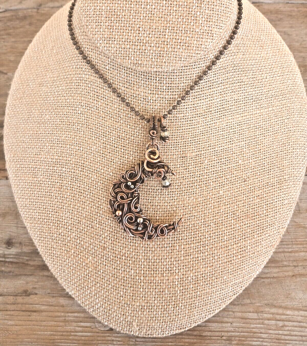 Mystical Crescent Moon Necklace 20″ Chain~ Womanhood, Intuitiveness, Empowerment