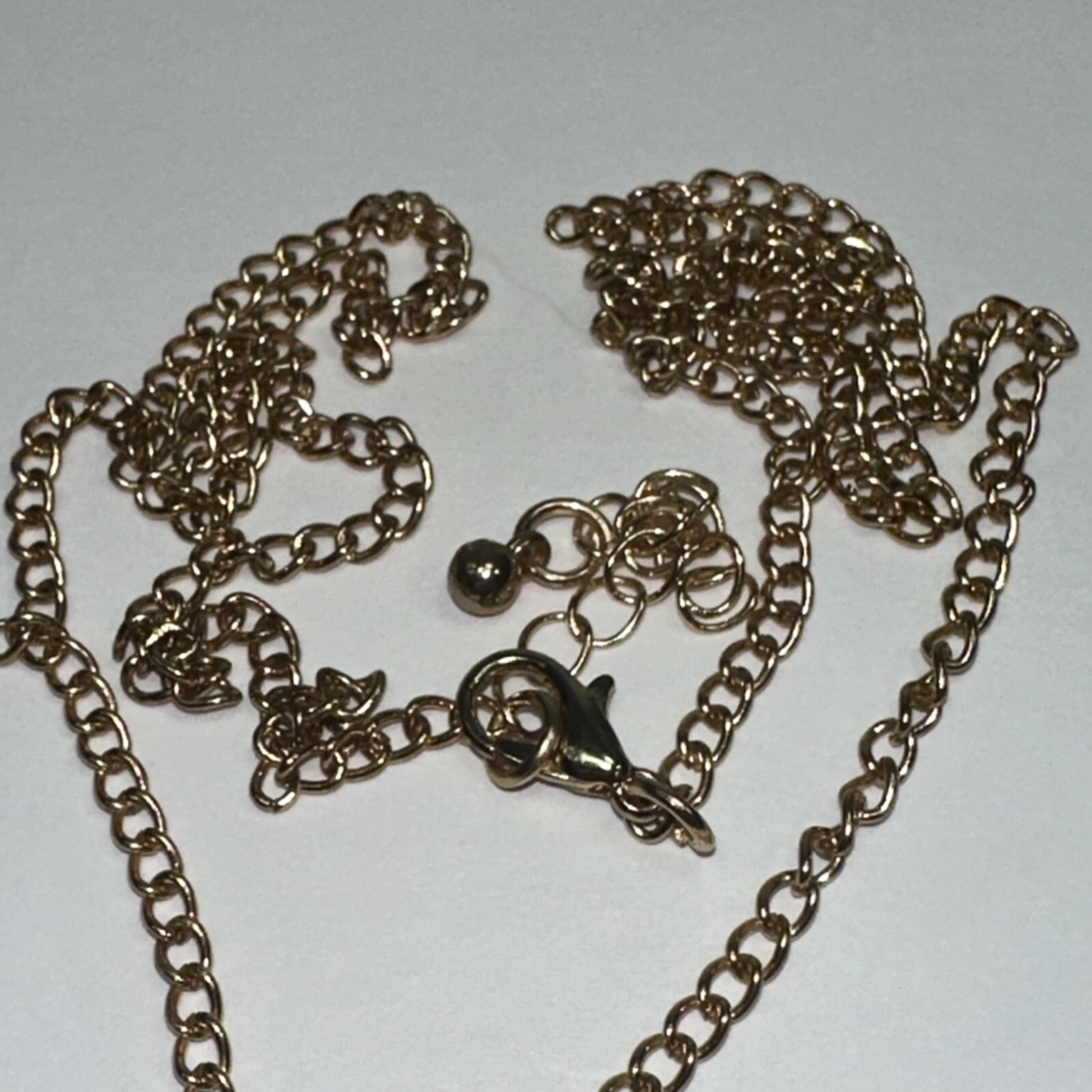 Pink and White Unicorn Gold Colored Chain Necklace