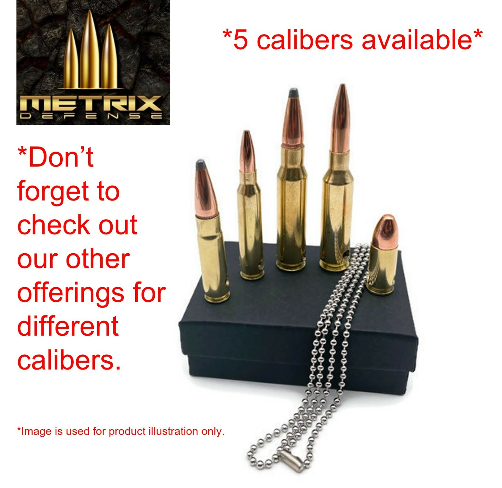 9mm necklace bullet Luger necklace snap cap bullet bead chain pendant dog tag