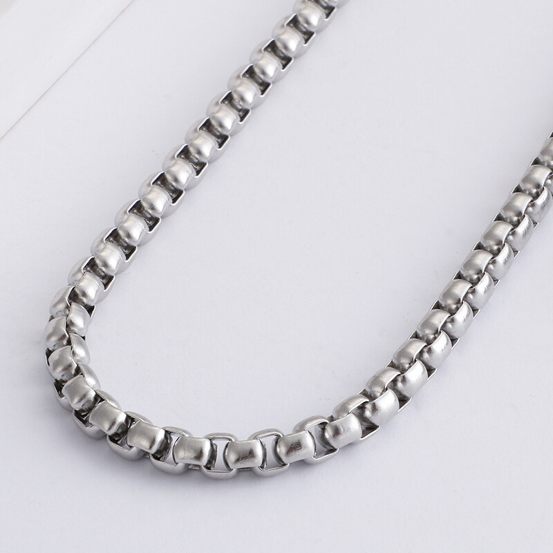 5pcs in bulk Stainless steel Square Rolo Chain Necklace Strong Link 6mm 18-26in