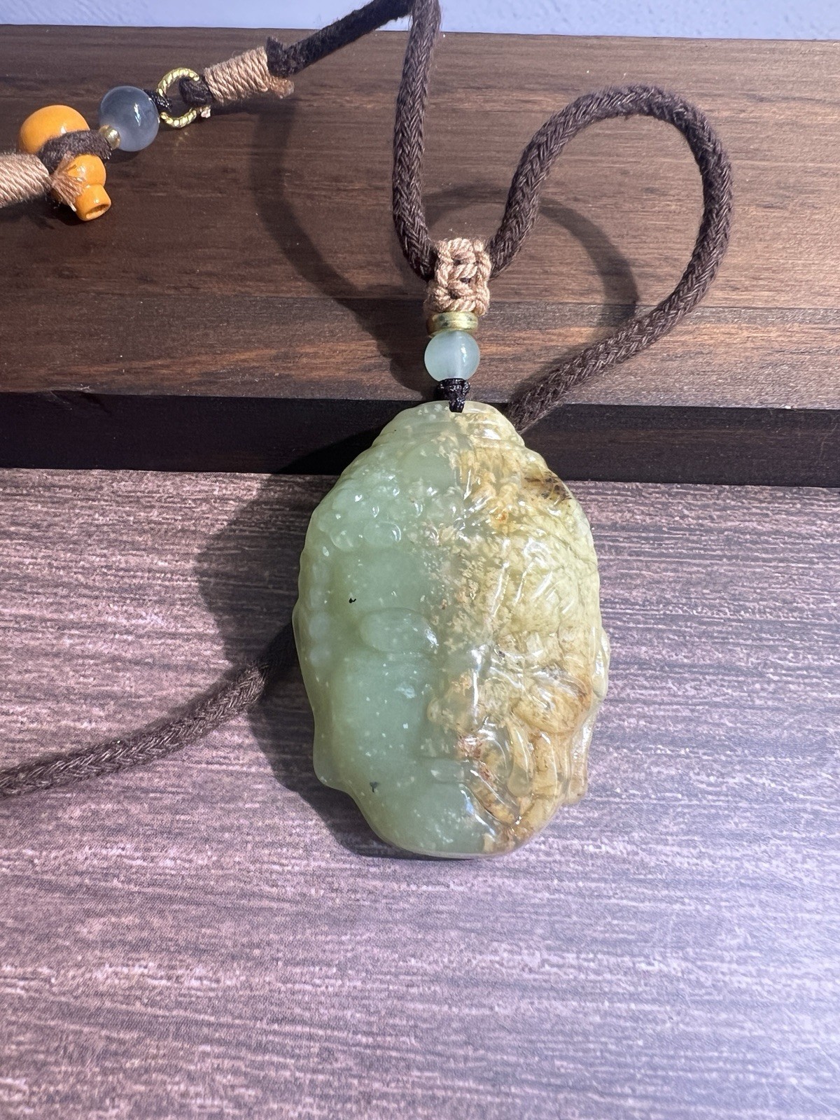 Natural sleeve jade hand-woven necklace