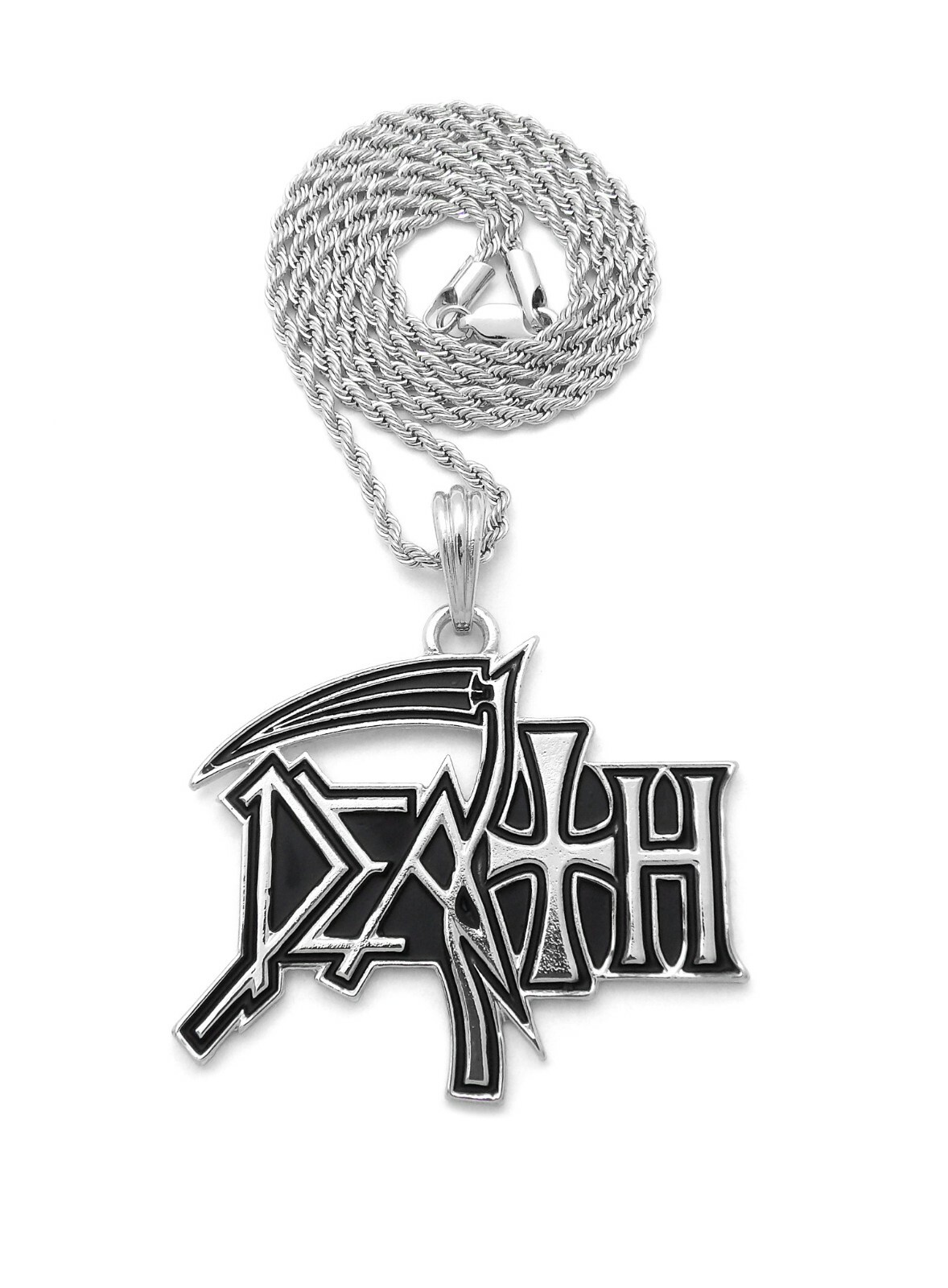 Death Metal Band Pendant 18″,20″,24″ Box, Cuban, Rope Chain Necklace XSP815