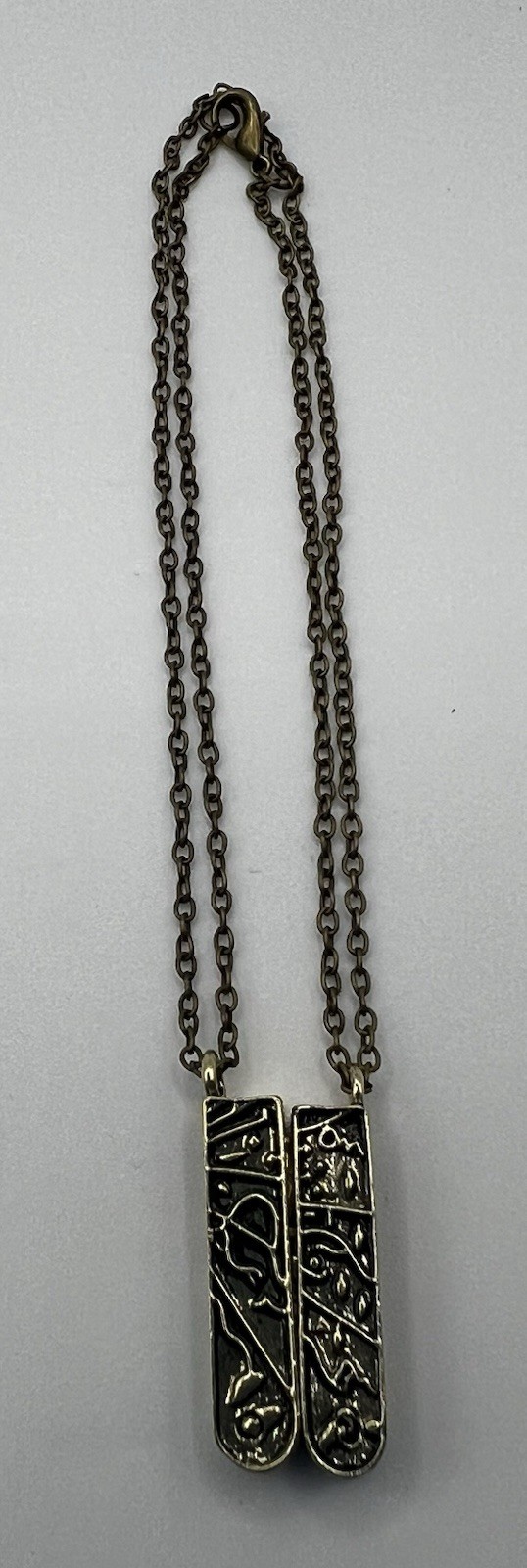 Vintage Lolita Unisex adult Key Charm Necklace Bronze Silver Colored Chain