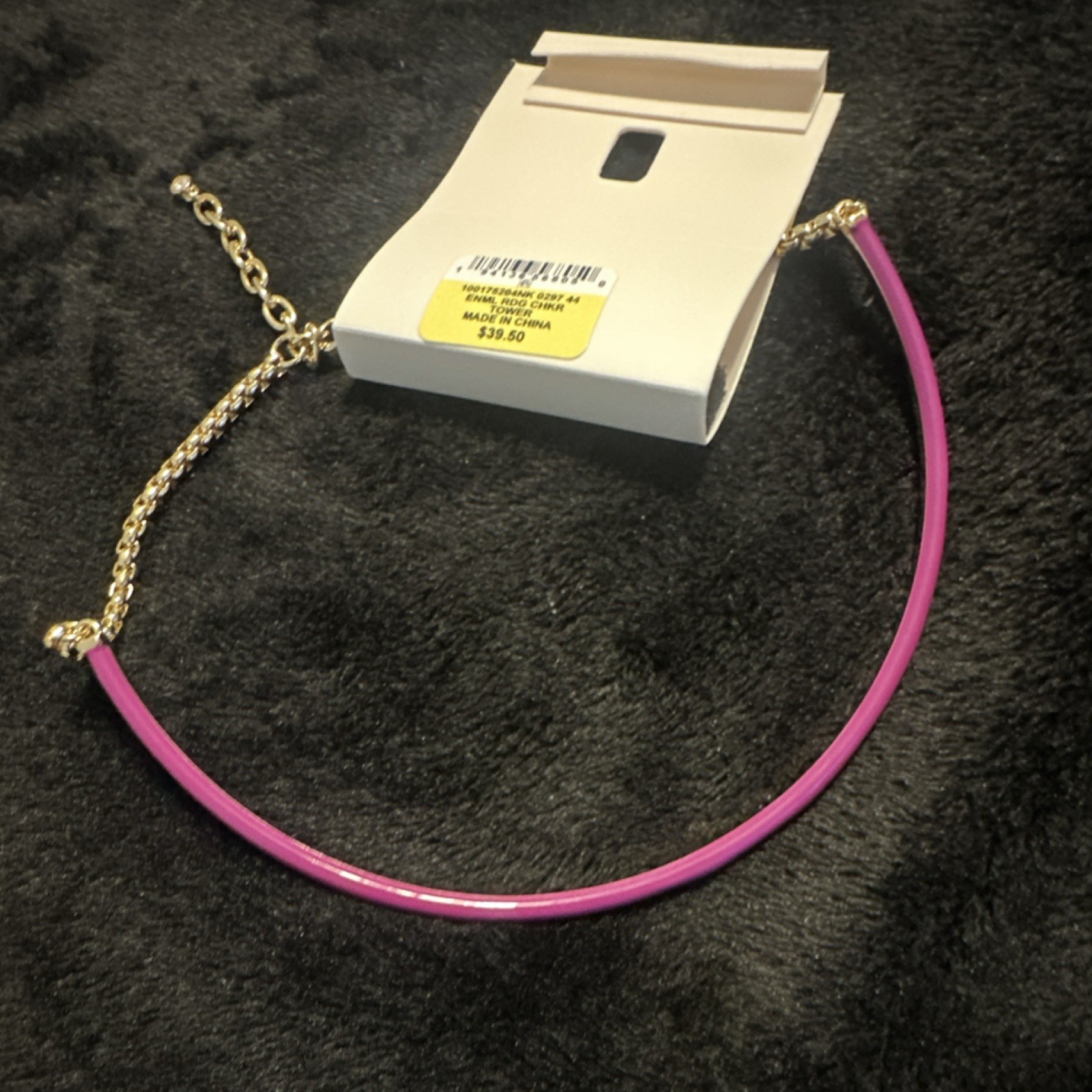 ON 34TH Pink Gold Collar Necklace Fashion Chain No Stone Undated Era