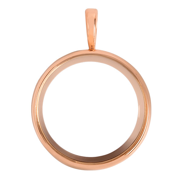 Origami Owl Medium Rose Gold Modern Hinged Locket