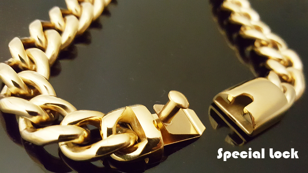 Hip Hop 6mm~14mm Gold Stainless Steel Miami Cuban Curb 24″, 30″ Chain Necklace