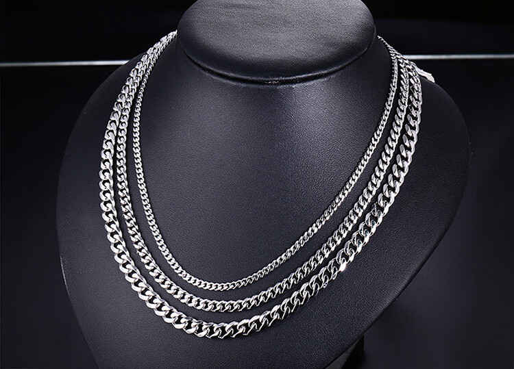 7-30″ Stainless Steel Silver Cuban Curb Chain Necklace Mens Womens 3/5/7/9/11mm